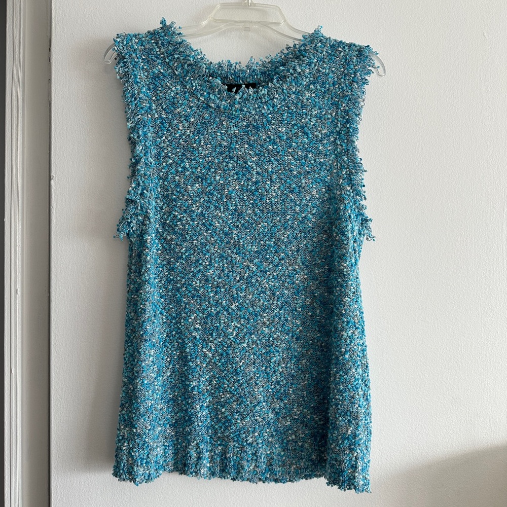 J. Crew Turquoise Tweed Knit Sweater Vest She'll